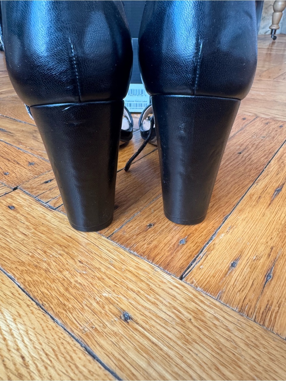 INC International Concepts Black Block Heel Open-Toe Sandals - Picture 7 of 11